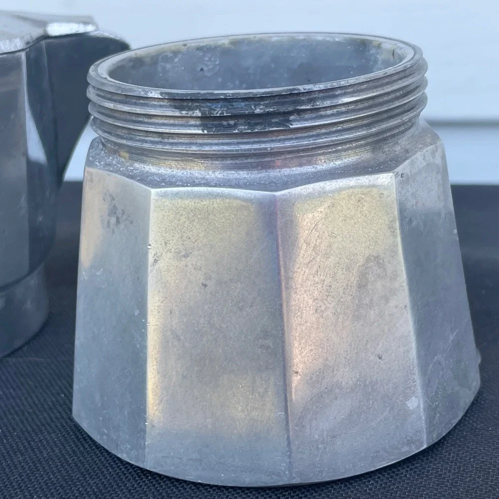 Medaglia d'Oro Vintage Italian Aluminum Stovetop Espresso Moka Pot Silver Small